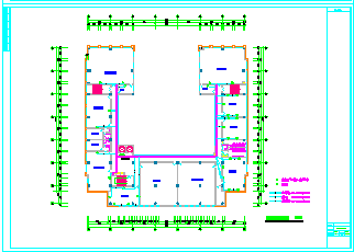 6层综合大楼布线电气cad施工设计图