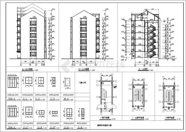 铜陵某房地产有限公司砖混架结构住宅楼建筑工程设计CAD祥图-图一