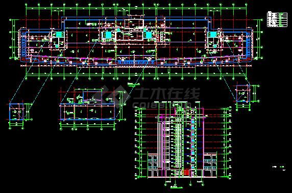 医院9层住院楼建筑设计施工图-图一