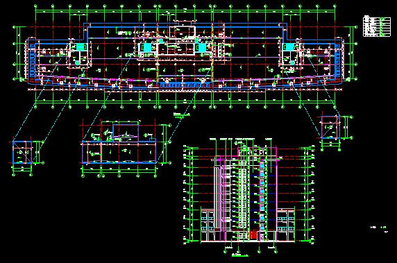 医院9层住院楼建筑设计施工图
