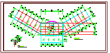 V型的办公楼结构CAD设计建筑施工图纸-图一