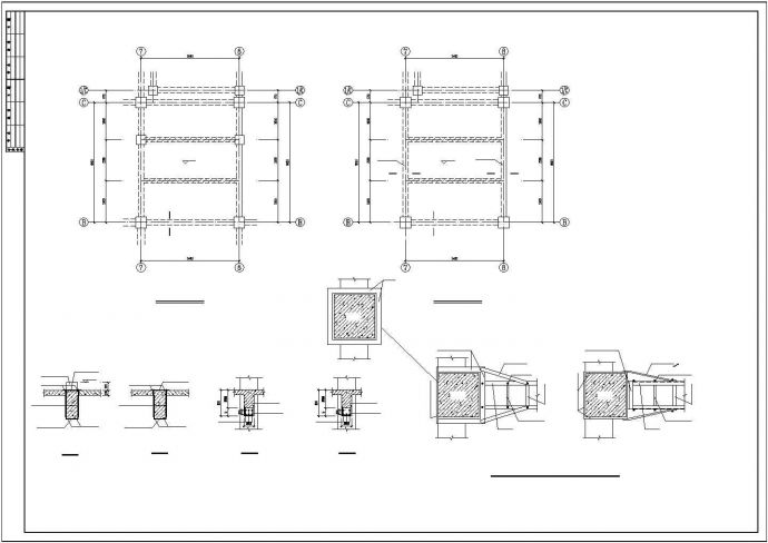 某楼梯改造加固节点构造设计施工CAD图纸_图1