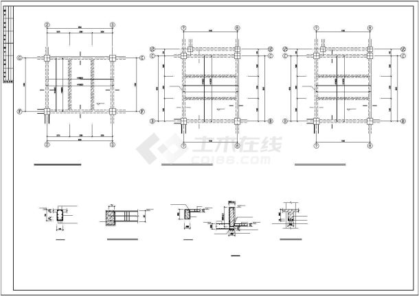 某楼梯改造加固节点构造设计施工CAD图纸-图二