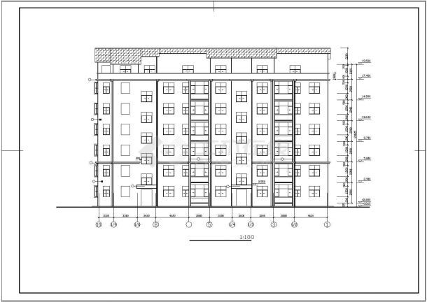 某高层跃层住宅楼建筑设计图纸CAD-图一