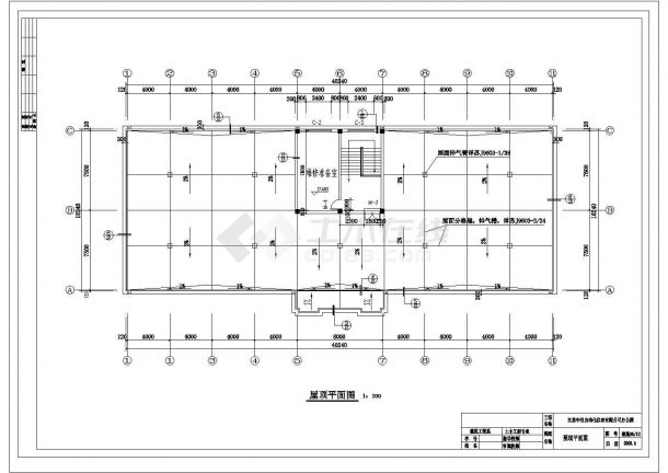 某公司办公楼设计全套建筑CAD完整详细总图-图一