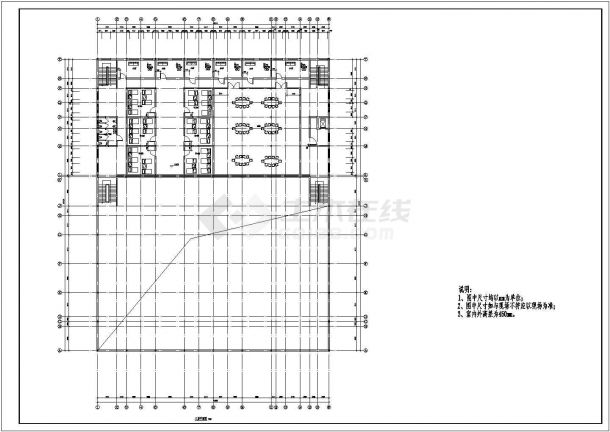 某休闲娱乐中心网架毕业设计CAD建筑施工图-图二