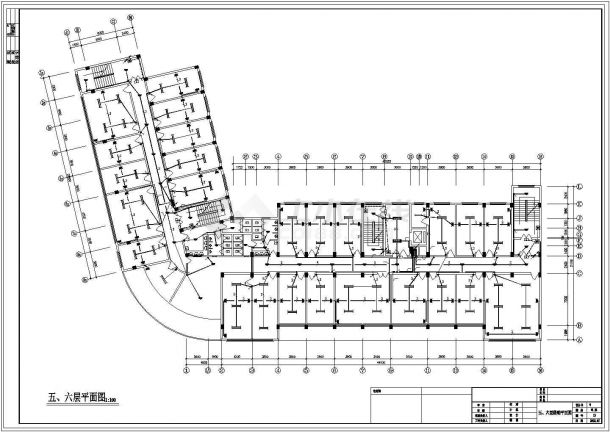 办公楼电气系统CAD设计图-图一