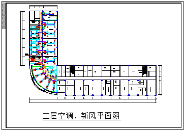 制药厂三层办公大楼空调系统cad施工图
