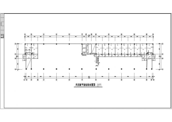 长78米宽23.9米7+1夹层框架办公楼结构施工图_图1