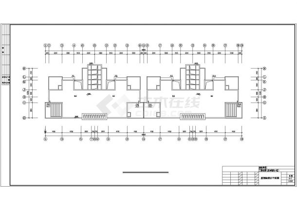 某地长48.8米 宽17.5米 5层住宅楼给排水设计CAD图-图一