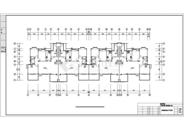 某地长48.8米 宽17.5米 5层住宅楼给排水设计CAD图-图二