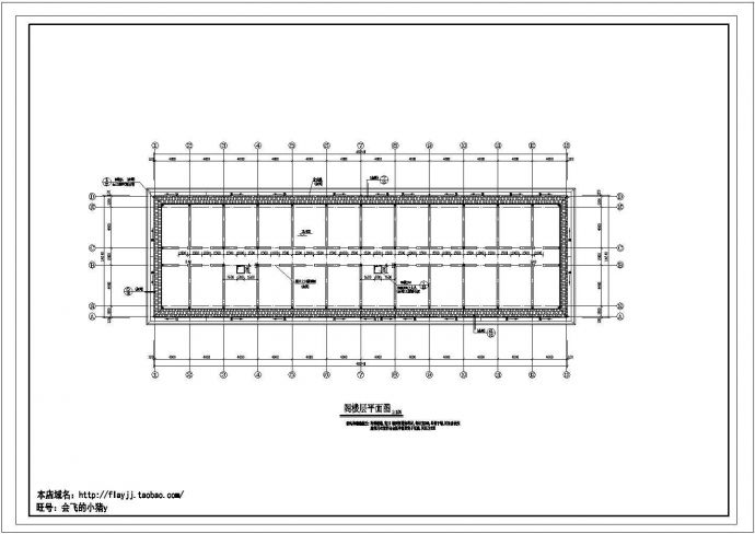 某地区白马中心高级中学四层学生宿舍楼建筑方案设计CAD图（含平立剖）_图1