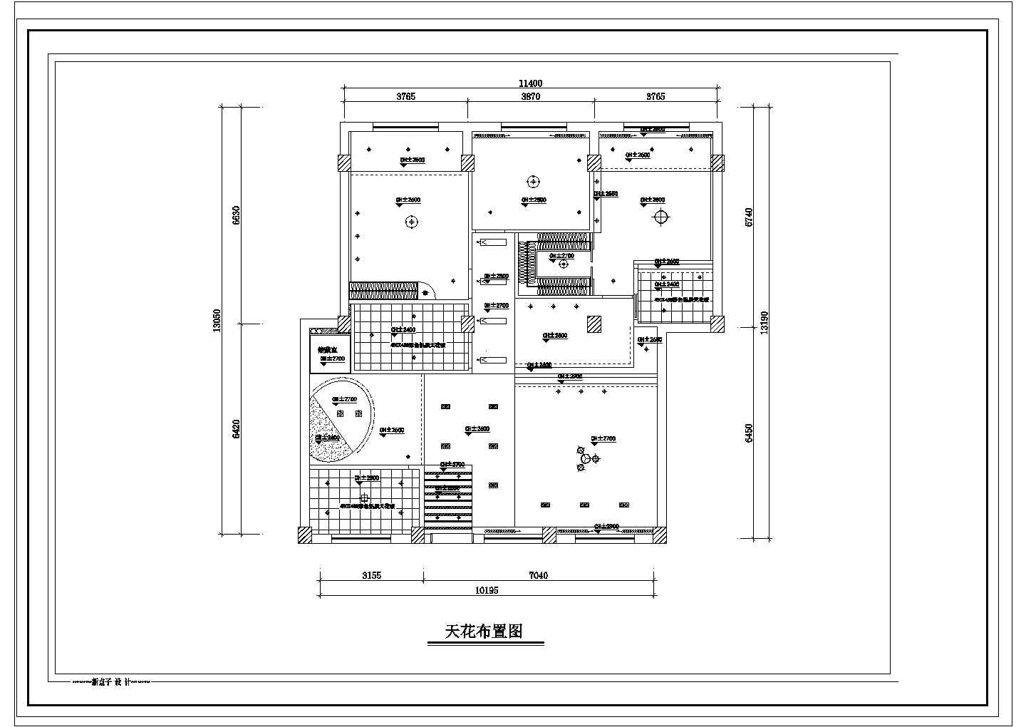 某卧室装修CAD施工示意图