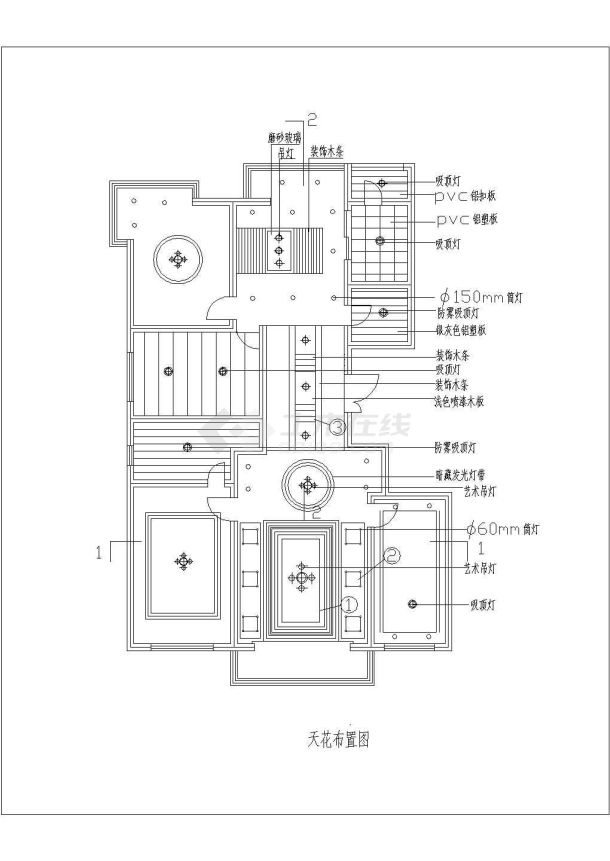 某住宅设计CAD装修施工图-图一