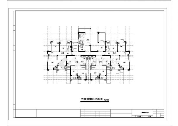 [安徽]三十三层住宅楼给排水cad施工图纸-图一