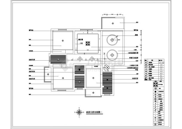 一整套二百平米豪宅精装户型施工设计cad图纸-图一