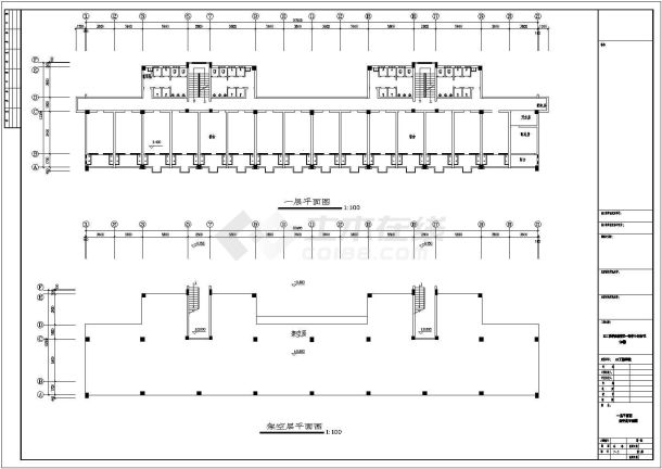 长57.6米 宽13.3米 6层工程学院学生公寓楼水施CAD图纸（含设计说明）-图二