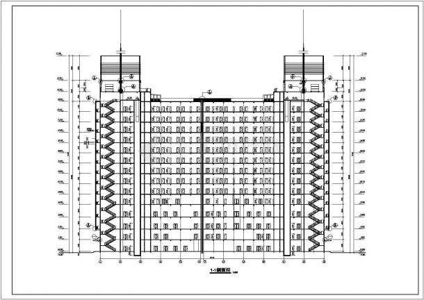 某假日广场酒店式公寓建筑设计CAD施工图-图二