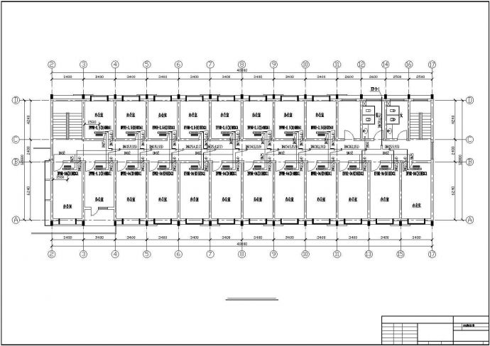 某2200平方米医院办公楼多联机空调系统设计cad施工图（含设计说明）_图1