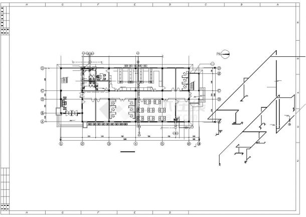 办公楼安装工程量计算实例(含图纸)-图二