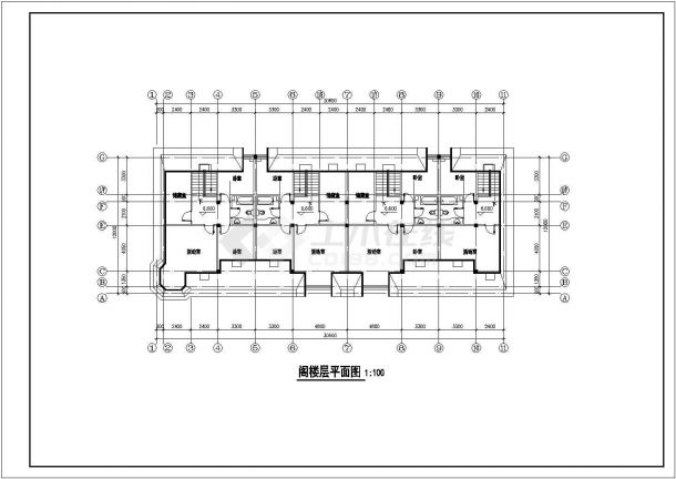 【黄冈】某地郊区中式多层别墅楼全套建筑施工cad图纸-图二