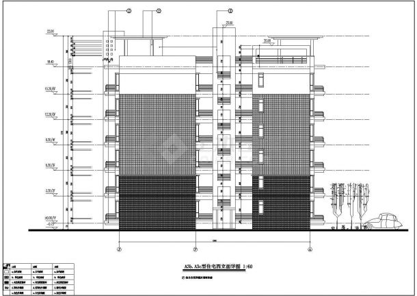大师何镜堂作品-a3型住宅施工图，含设计说明-图一