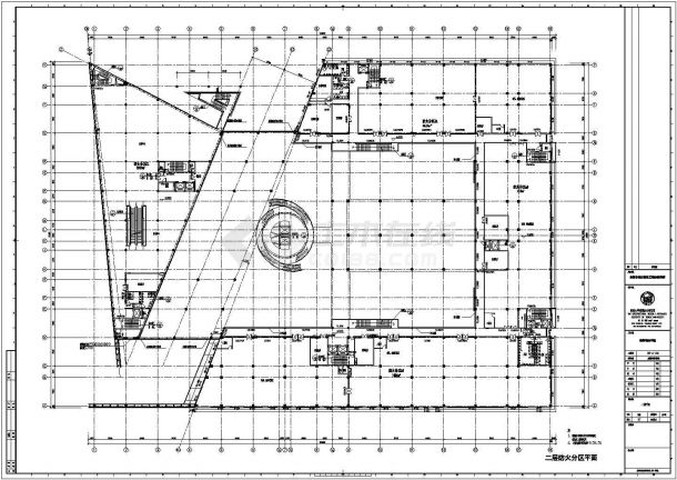 某地区图书馆建筑方案设计施工CAD图纸-图一