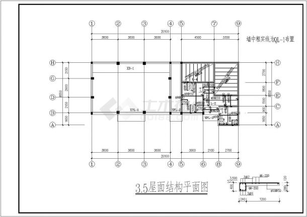 【黄冈】某地小型郊区垃圾中转站全套施工设计cad图纸(含基础平面图)-图一
