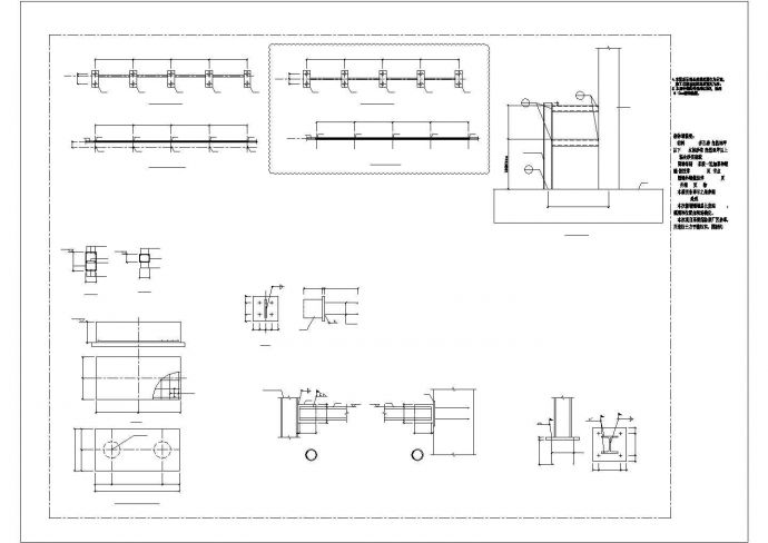 某化工厂管道支架（结构）设计图纸_图1