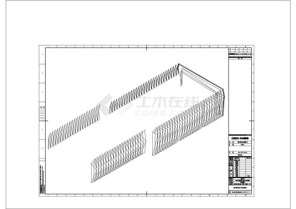某学院体育场建筑幕墙结构方案设计施工CAD图纸-图一