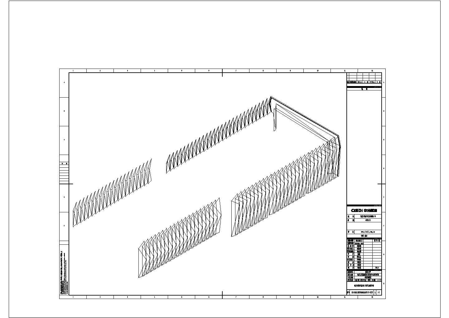 某学院体育场建筑幕墙结构方案设计施工CAD图纸
