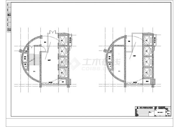 某星级综合大酒店建筑方案设计施工CAD图纸-图二
