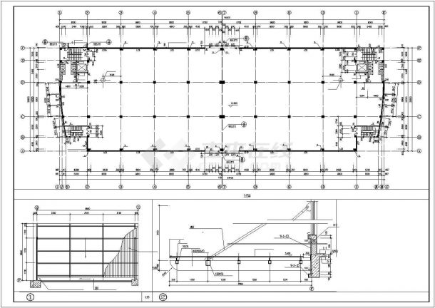 长94.4米 宽30米 4层中标厂建筑施工图【平立剖 楼梯 门窗 节点墙身大样详图】CAD设计施工图纸-图一