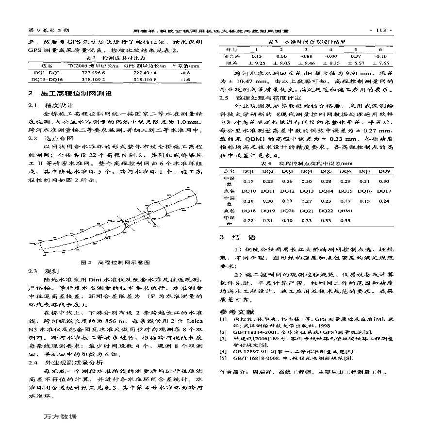 铜陵公铁两用长江大桥施工控制网测量-图二