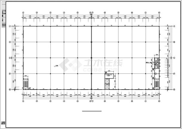 3层2077平米现浇框架结构汽车零部件厂建筑施工图【平立剖 楼梯】CAD设计施工图纸-图二