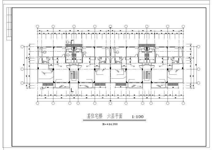 一套详细的大学生住宅公寓楼建筑设计CAD施工图_图1