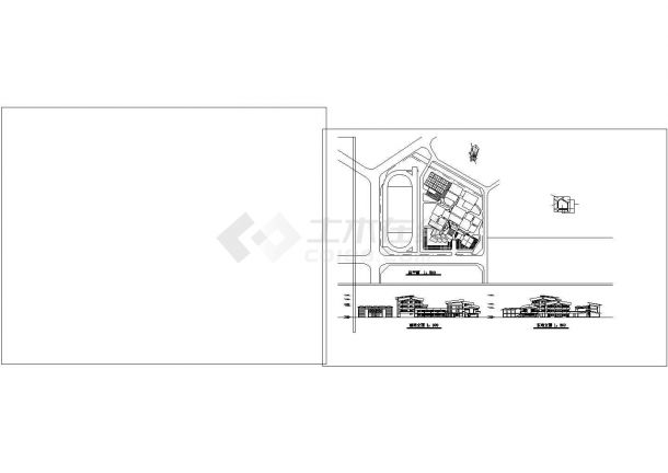 某中学设计建筑图非常标准cad图纸设计-图二