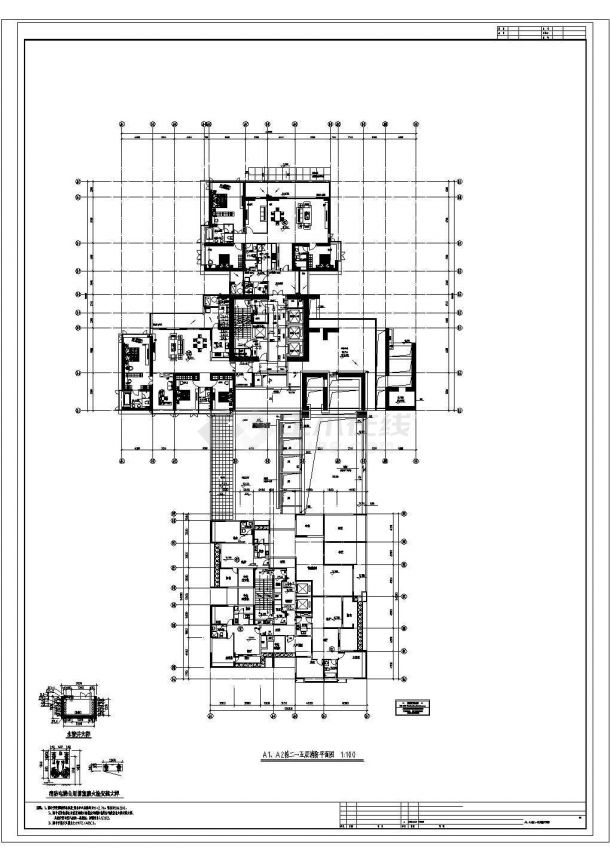 [广东]六十一层住宅楼消防全套cad施工图纸（含S型气溶胶灭火系统）-图一