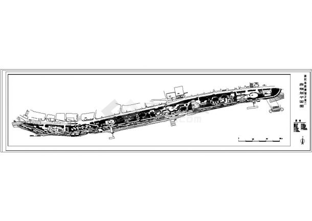 某市滨江地段规划方案平面及立面设计cad施工图-图二