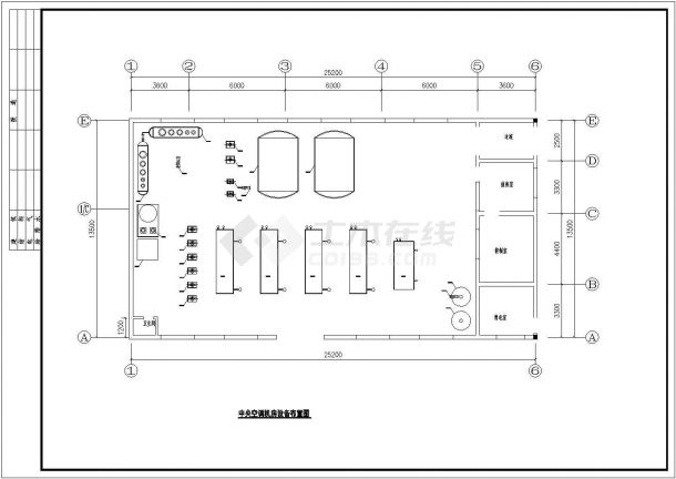 某小区泵机房暖通cad设计施工图-图一