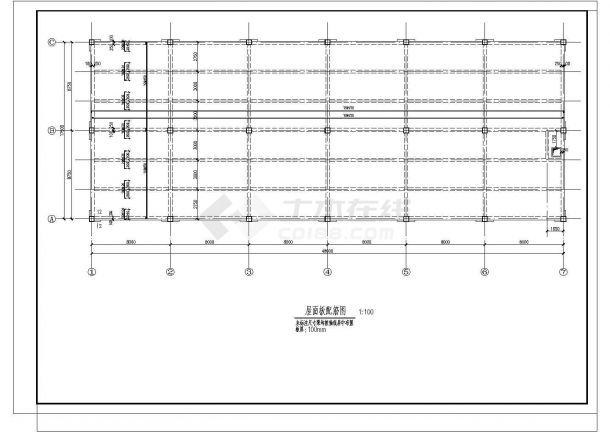 48x17.5m 框架结构开间6m厂房结结构施工图-图一