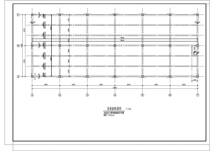 48x17.5m 框架结构开间6m厂房结结构施工图_图1