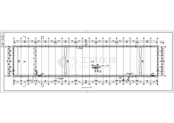 单层4609平米门式钢架结构机加工车间建施【平立剖 门窗大样 说明】CAD设计施工图纸-图一