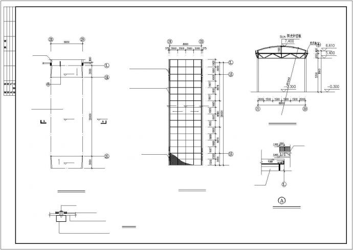 单层大型车间建施 长127.5米 宽105米一层仓库【平立剖】CAD设计施工图纸_图1
