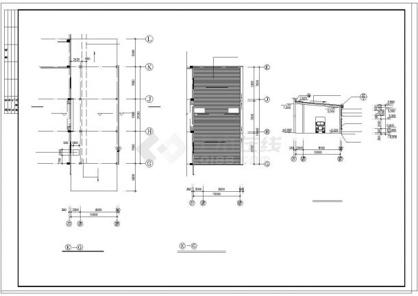 单层大型车间建施 长127.5米 宽105米一层仓库【平立剖】CAD设计施工图纸-图二