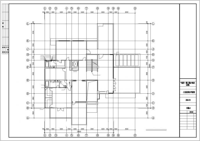 某住宅区三层别墅建筑给排水设计CAD图_图1