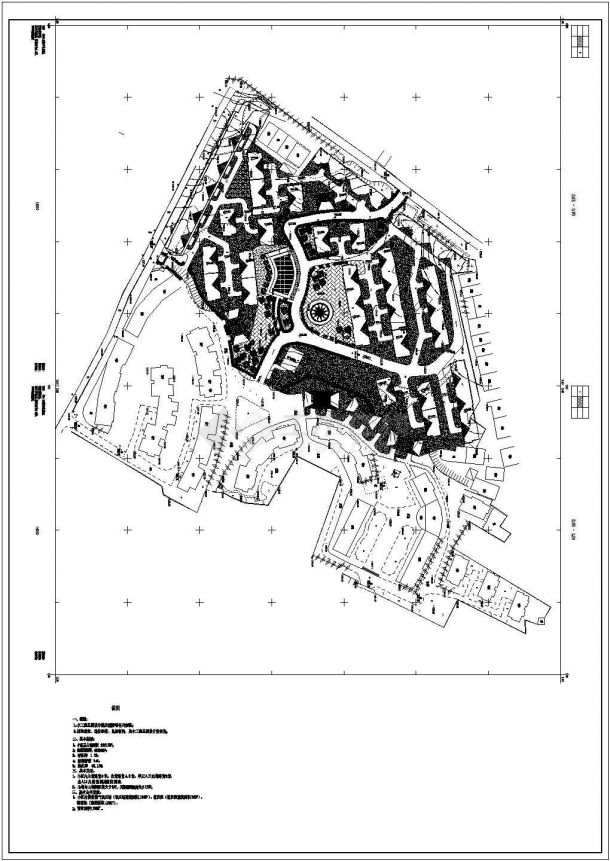 佛山市锦绣路某现代化居住区总平米规划设计CAD图纸（占地3.3万平米）-图一