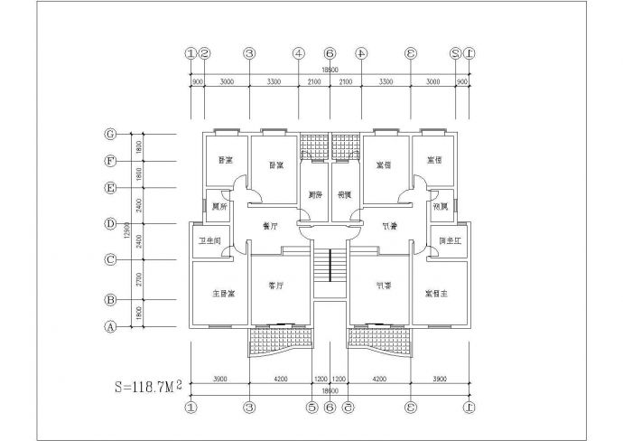 多种市中心住宅楼建筑户型方案设计施工CAD图纸_图1