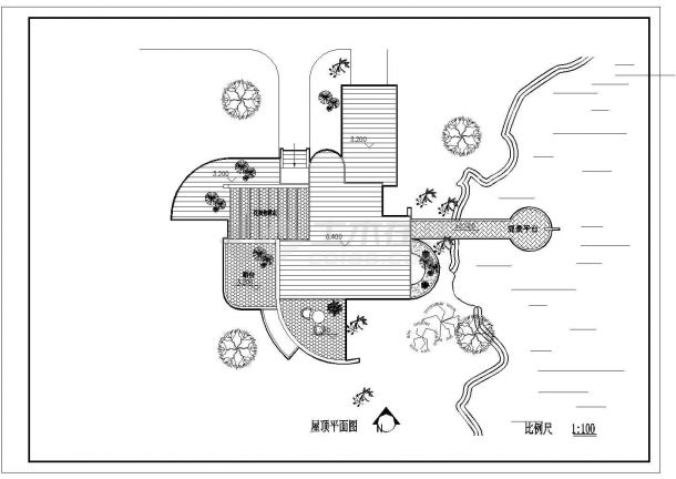 某地区村镇康居住宅楼建筑方案设计施工CAD图纸-图二