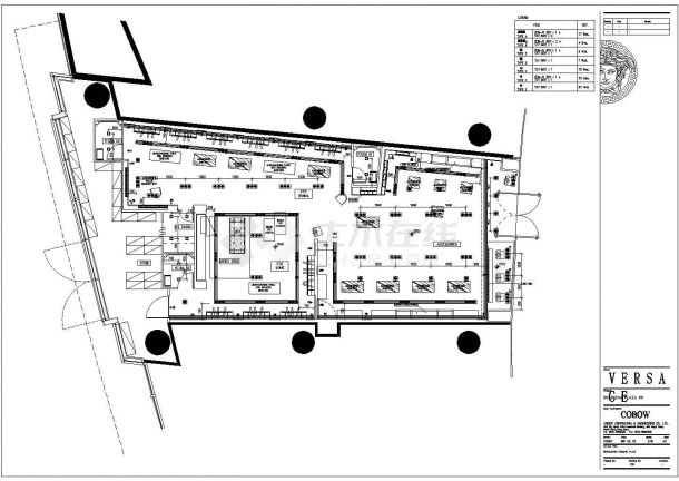VERSACE服装台北专卖店室内装修设计cad全套施工图（含实景图）-图二